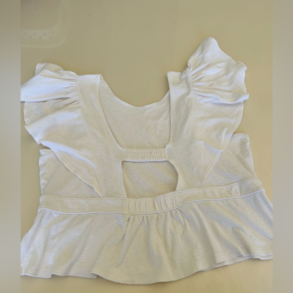 Beautiful Bone White Cotton Blouse. Size L